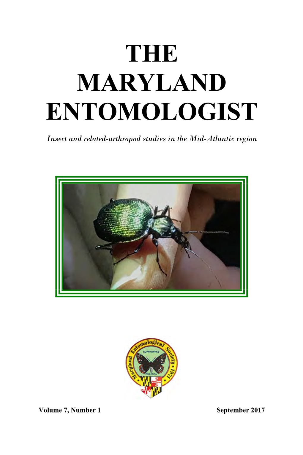 The Maryland Entomologist