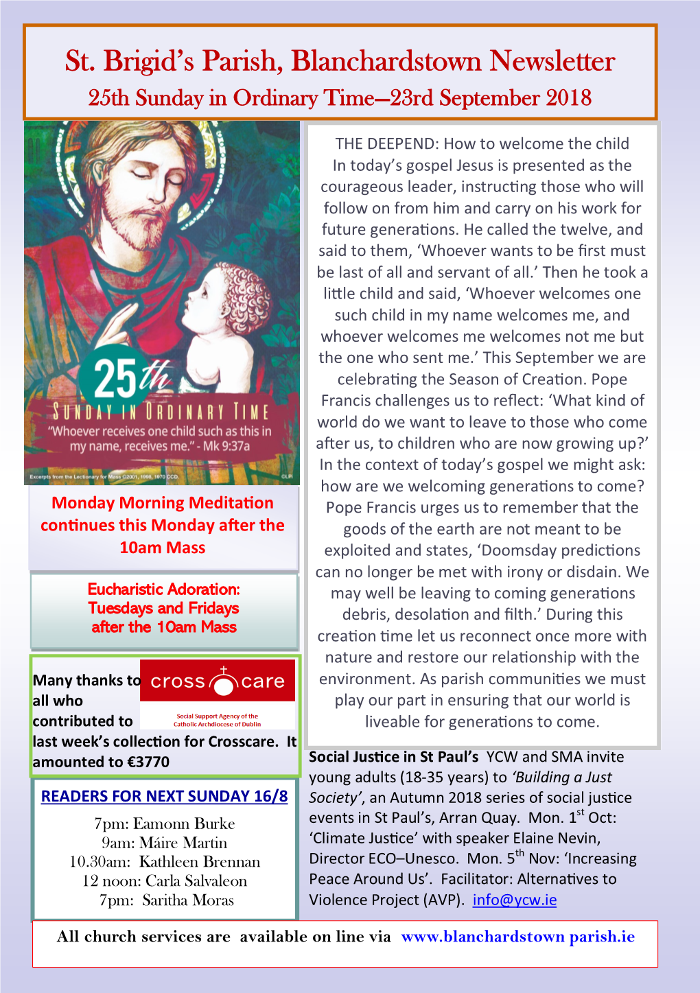 St. Brigid's Parish, Blanchardstown Newsletter
