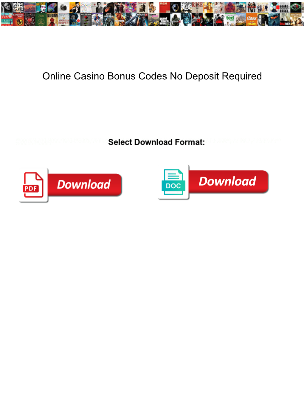 Online Casino Bonus Codes No Deposit Required