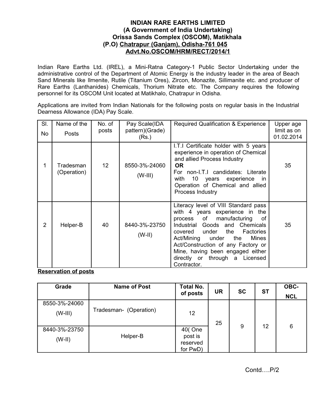 Indian Rare Earths Limited