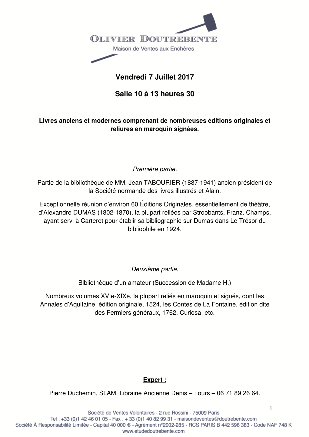 Vendredi 7 Juillet 2017 Salle 10 À 13 Heures 30