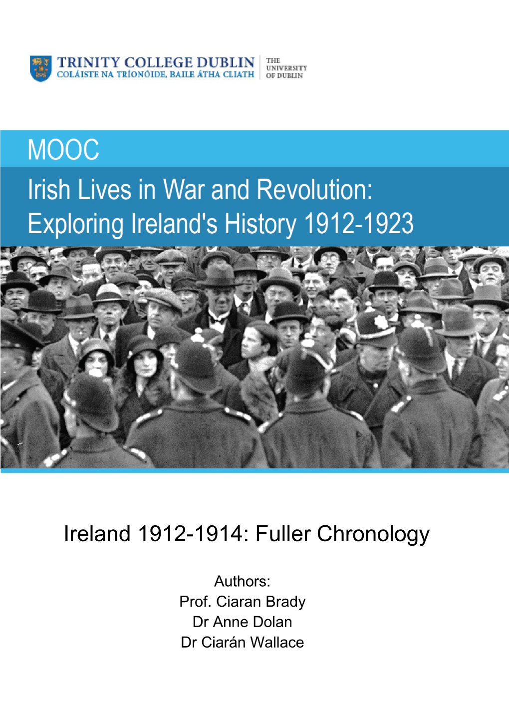 Ireland 1912-1914: Fuller Chronology