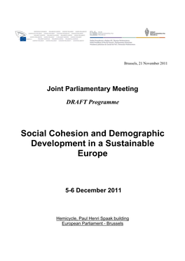 Social Cohesion and Demographic Development in a Sustainable Europe