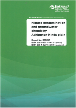 Nitrate Contamination of Groundwater in the Ashburton-Hinds Plain