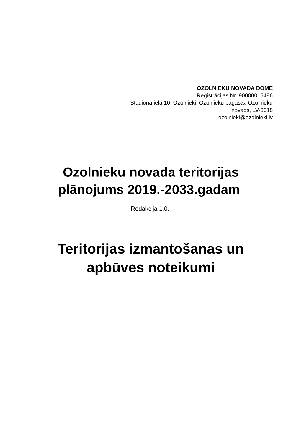 Teritorijas Izmantošanas Un Apbūves Noteikumi Saturs