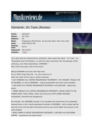 Damanek: on Track (Review)