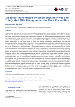 Diseases Transmitted by Blood Sucking Mites and Integrated Mite Management for Their Prevention