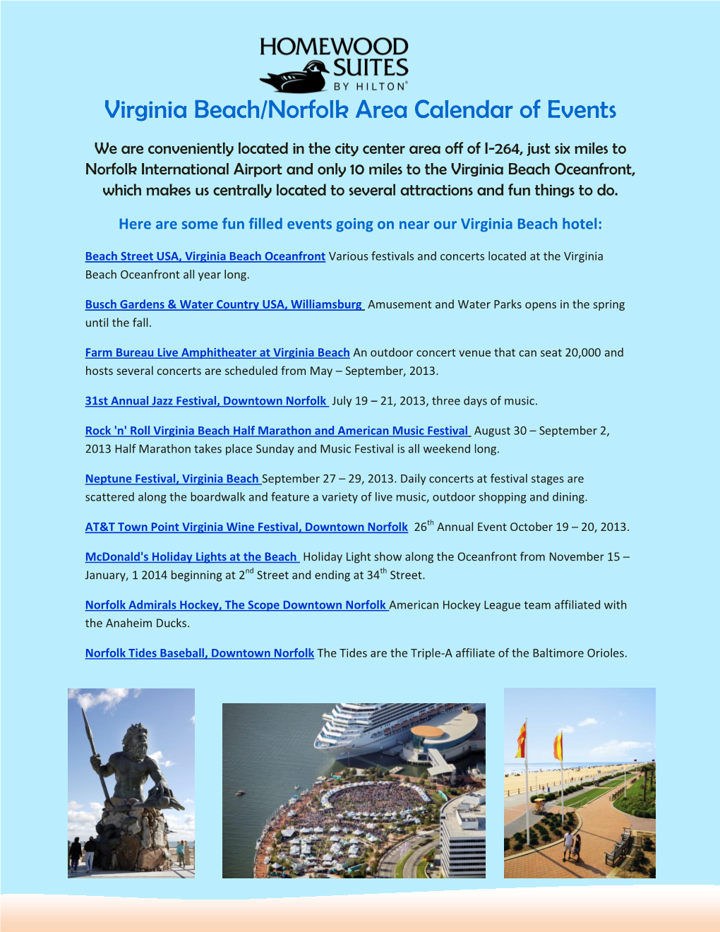 Virginia Beach/Norfolk Area Calendar of Events