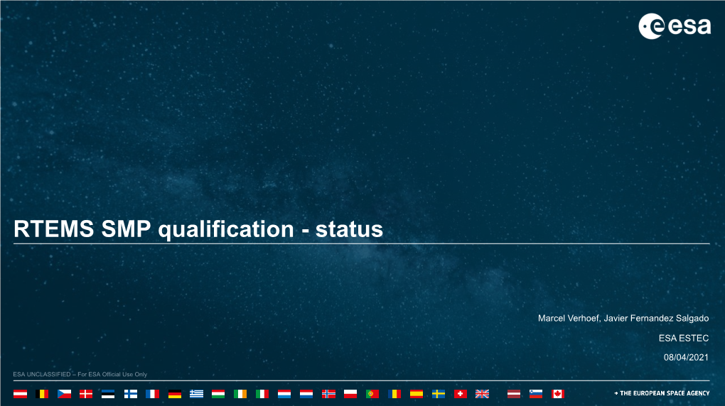 RTEMS SMP Qualification - Status