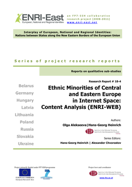 Ethnic Minorities of Central and Eastern Europe In