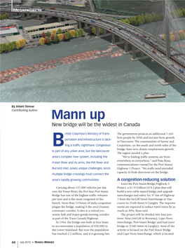 Mann up New Bridge Will Be the Widest in Canada