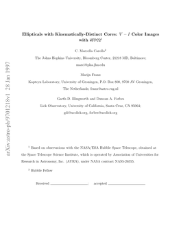 Arxiv:Astro-Ph/9701218V1 28 Jan 1997 Eerhi Srnm,Ic AR) Ne Aacnrc NAS5 Contract NASA Under (AURA), Assoc Inc