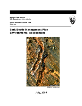 Bark Beetle Management Plan Environmental Assessment