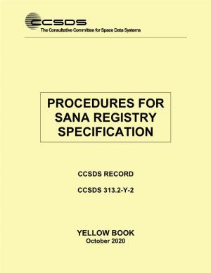Procedures for Sana Registry Specification