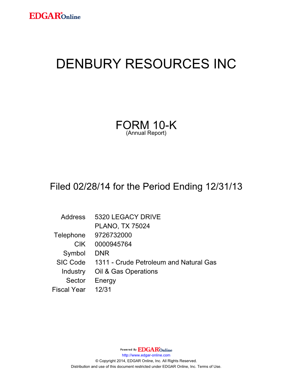 Denbury Resources Inc