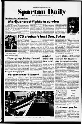 Marijuana Act Fights to Survive SCU Students Host Sen. Baker