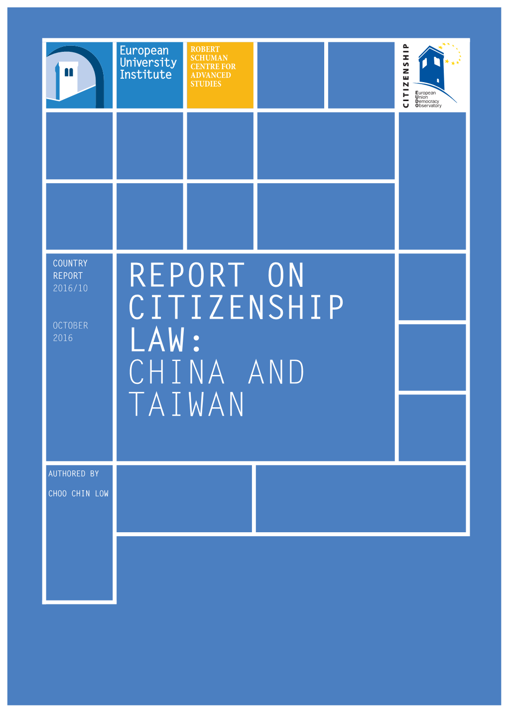 China and Taiwan RSCAS/EUDO-CIT-CR 2016/10 October 2016