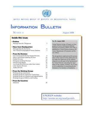 UNGEGN Information Bulletin 35