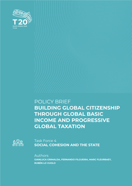 Policy Brief Building Global Citizenship Through Global Basic Income and Progressive Global Taxation