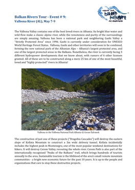 Balkan Rivers Tour - Event # 9: Valbona River (AL), May 7-9