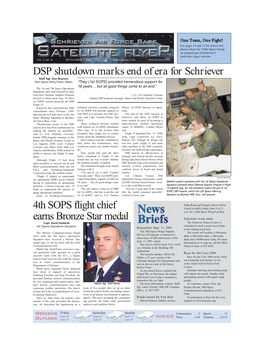 4Th SOPS Flight Chief Earns Bronze Star Medal DSP Shutdown Marks