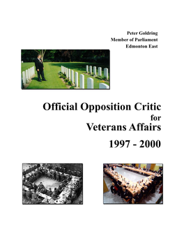 Official Opposition Critic Veterans Affairs 1997
