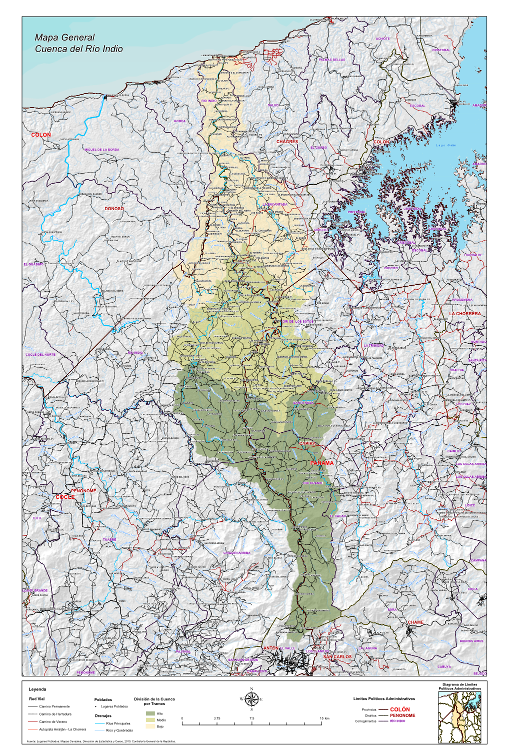 Mapa General Cuenca Del Río Indio