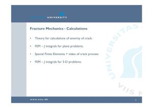 Fracture Mechanics - Calculations