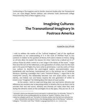 Imagining Cultures: the Transnational Imaginary in Postrace America
