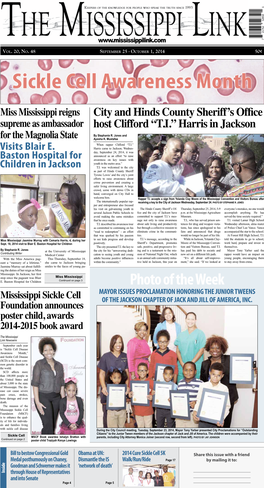 Photo of the Week MAYOR ISSUES PROCLAMATION HONORING the JUNIOR TWEENS Mississippi Sickle Cell of the JACKSON CHAPTER of JACK and JILL of AMERICA, INC