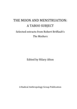 The Moon and Menstruation: a Taboo Subject