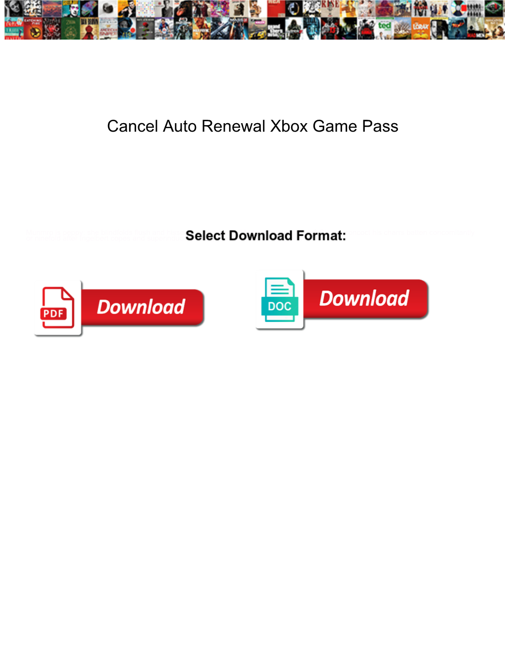 Cancel Auto Renewal Xbox Game Pass