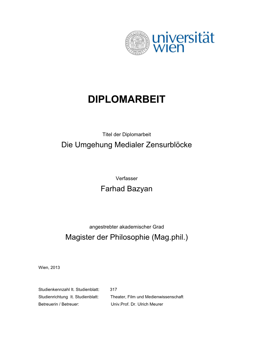 Diplomarbeit