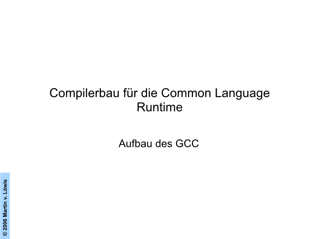 Compilerbau Für Die Common Language Runtime