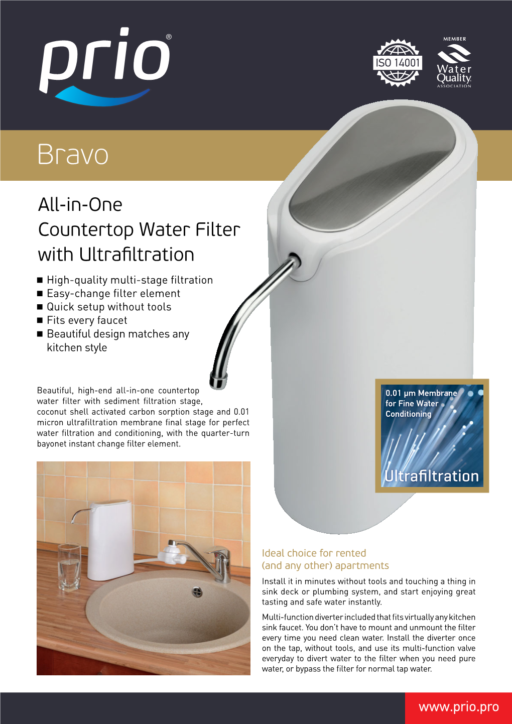 All-In-One Countertop Water Filter with Ultrafiltration