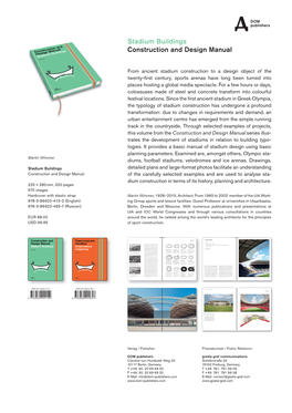 Stadium Buildings Construction and Design Manual