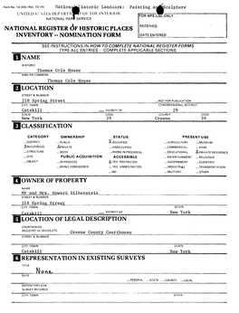 National Register of Historic Places Inventory -- Nomination Form Date Ente*Eo
