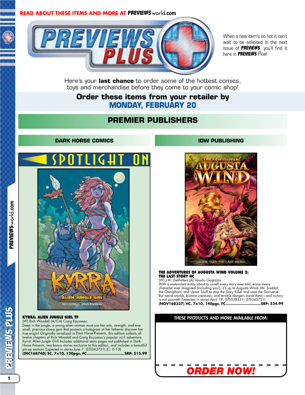 PREVIEWS Plus!