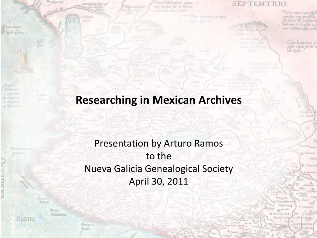 Researching in Mexican Archives