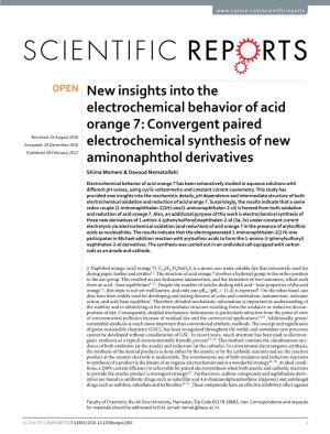 Convergent Paired Electrochemical Synthesis of New Aminonaphthol Derivatives