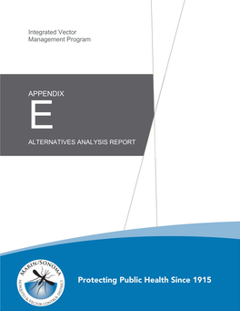 Appendix E. Alternatives Analysis Report