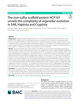 The Iron-Sulfur Scaffold Protein HCF101 Unveils the Complexity Of