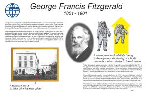 George Francis Fitzgerald 1851 - 1901