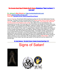 Signs of Satan!