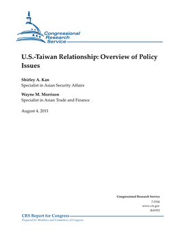 US-Taiwan Relationship
