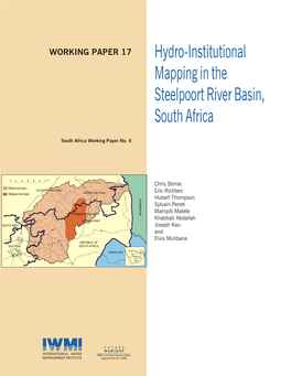 Hydro-Institutional Mapping in the Steelpoort River Basin, South Africa