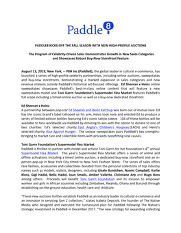 Paddle8 Corporate Announcement 08132019