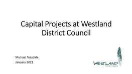 Capital Projects at Westland District Council