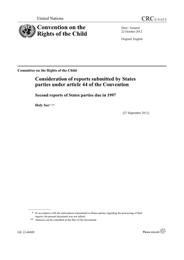 United Nations CRC/C/VAT/2