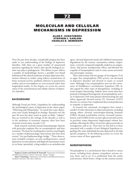 Molecular and Cellular Mechanisms in Depression (PDF)